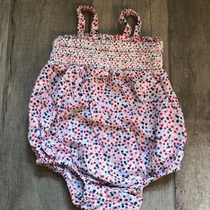 Gap Baby Red, White and Blue Stars Bubble Romper